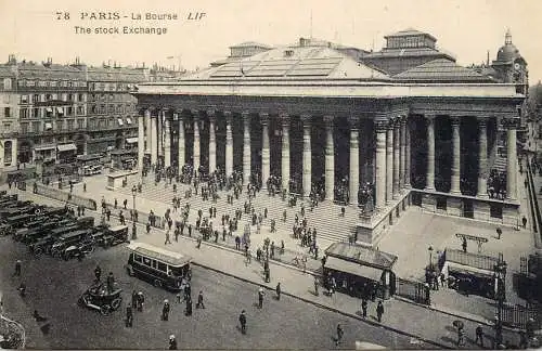 France Paris the stock exchange la bourse bus 1926