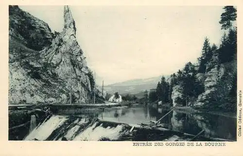 France postcard Grenoble cliche Oddoux Gorges de la Bourne