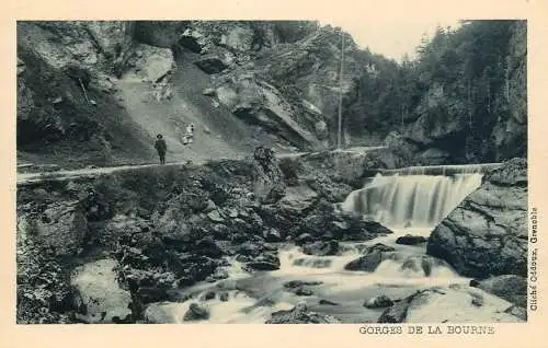France postcard Grenoble cliche Oddoux Gorges de la Bourne