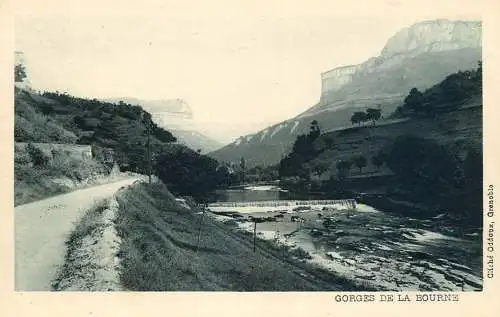 France postcard Grenoble cliche Oddoux Gorges de la Bourne