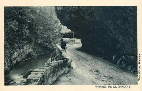 France postcard Grenoble cliche Oddoux Gorges de la Bourne