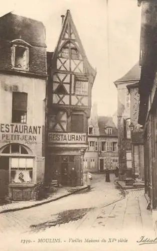 France postcard Moulins vieilles maisons