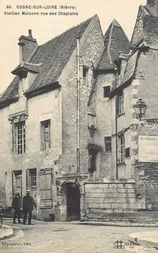 France postcard Nievre Cosne-sur-Loire vieille maisons rue des Chaplains