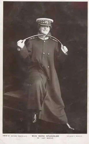 English actress and singer of the Victorian and Edwardian eras Miss Marie Studholme as Lady Madcap hat elegance