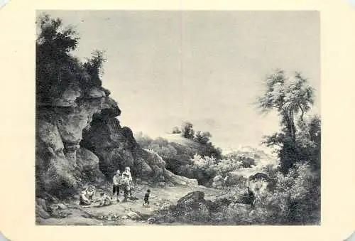 Hungarian fine art general knowledge trade card 8 x 11 cm paintingAriadne Naxoson Siana furdoje  landscape