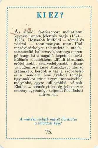 Hungarian fine art general knowledge trade card 8 x 11 cm painting mother sitting alone in empty room