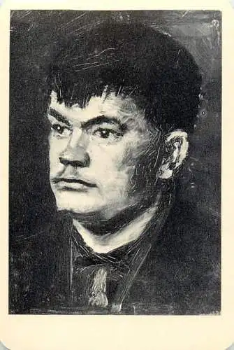 Hungarian fine art general knowledge trade card 8 x 11 cm painting man portrait