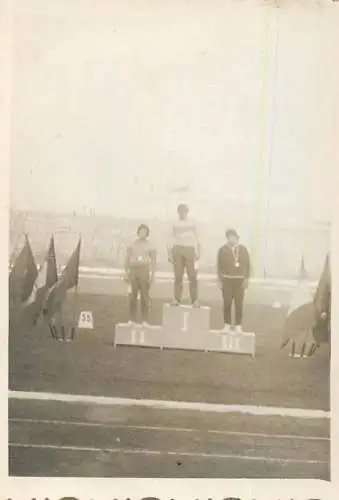 Romania sport topic souvenir photo 6 x 9 cm cross podium award ceremony