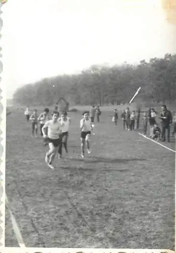 Romania sport topic souvenir photo 6 x 9 cm cross team sprint scene