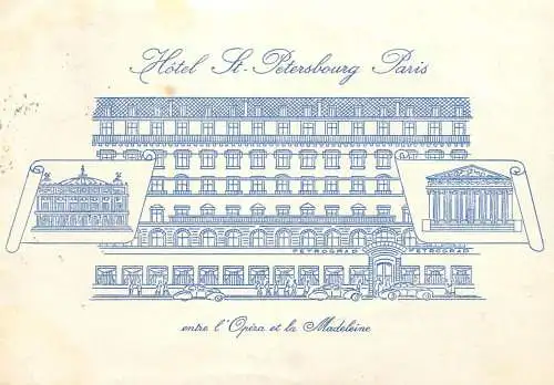 Hotel St. Petersburg Paris 1951