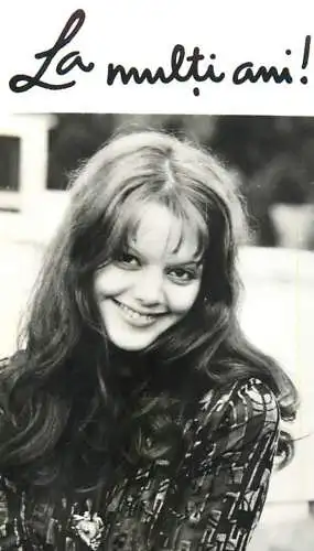 Romania pocket calendar ACIN casa filmului cinema stars actors souvenir photo 6 x 10 cm Tina Aumont 1973