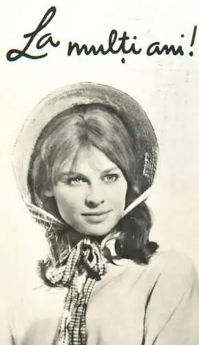 Romania pocket calendar ACIN casa filmului cinema stars actors souvenir photo 6 x 10 cm Julie Christie1971