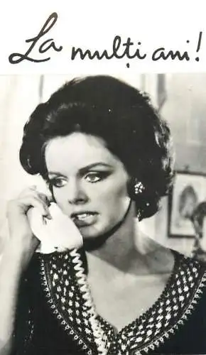 Romania pocket calendar ACIN casa filmului cinema stars actors souvenir photo 6 x 10 cm Annie Duperey 1971