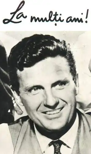 Romania pocket calendar ACIN casa filmului cinema stars actors souvenir photo 6 x 10 cm Robert Stack 1971