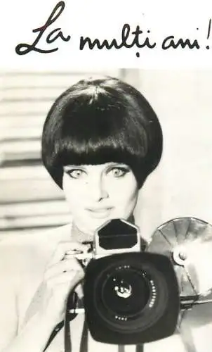 Romania pocket calendar ACIN casa filmului cinema stars actors souvenir photo 6 x 10 cm Rossana Podesta 1971