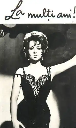 Romania pocket calendar ACIN casa filmului cinema stars actors souvenir photo 6 x 10 cm Sarita Montiel 1971