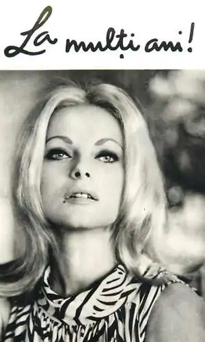 Romania pocket calendar ACIN casa filmului cinema stars actors souvenir photo 6 x 10 cm Virna Lisi 1971