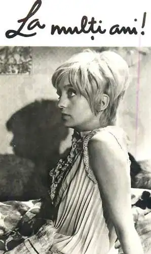 Romania pocket calendar ACIN casa filmului cinema stars actors souvenir photo 6 x 10 cm Goldie Hawn 1971