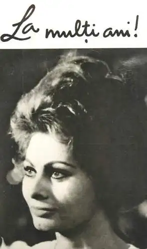 Romania pocket calendar ACIN casa filmului cinema stars actors souvenir photo 6 x 10 cm Sophia Loren 1972