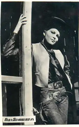 Cinema stars actors souvenir photo 6 x 9 cm Olga Schoberova