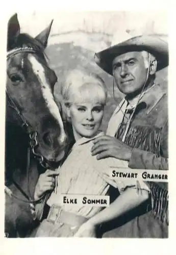 Cinema stars actors souvenir photo 6 x 9 cm Elke Sommer Stewart Granger