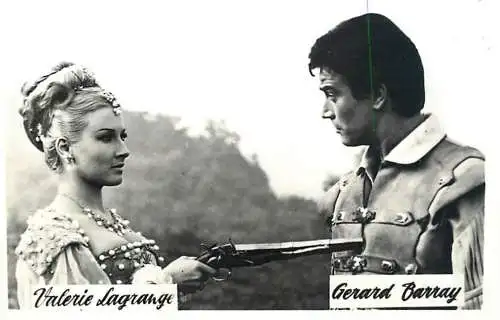 Cinema stars actors souvenir photo 6 x 9 cm Valerie Lagrange Gerard Barray