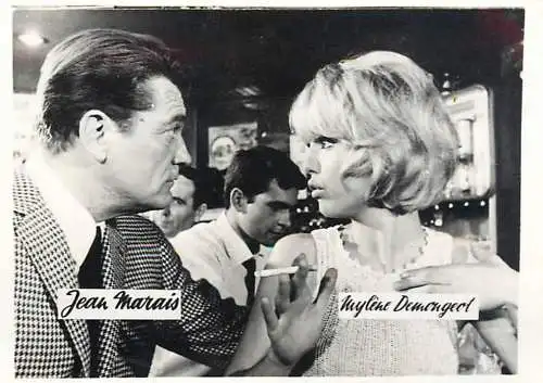Cinema stars actors souvenir photo 6 x 9 cm Jean Marais Mylene Demongeot