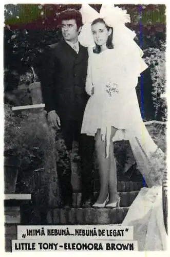 Cinema stars actors souvenir photo 6 x 9 cm Little Tony Eleonora Brown Inima Nebuna