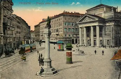 Trieste piazza della Borsa tramway