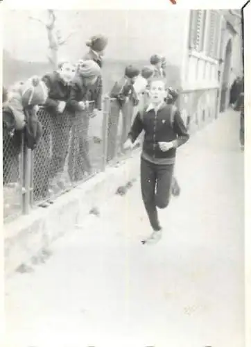 Romania photo 6 x 9 cm children cross mid run