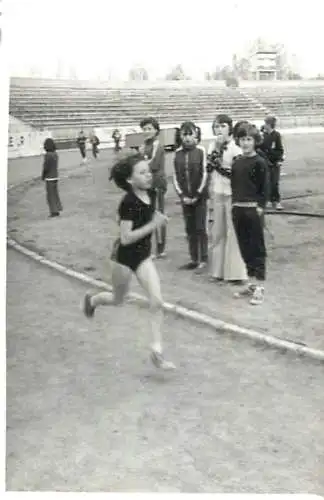 Romania photo 6 x 9 cm children cross stadium