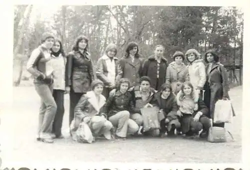 Romania 1980 sport event cross photo 6 x 9 cm group photo friends
