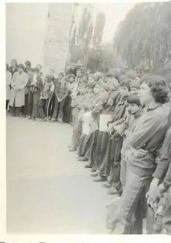 Romania 1980 sport event cross photo 6 x 9 cm winners and diplomas crowd