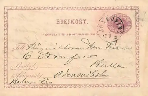 Brefkort 1883 Jonkoping