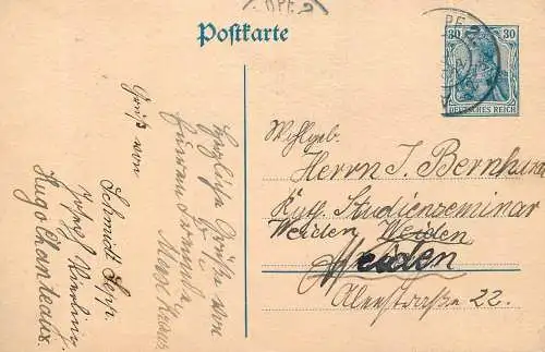 German empire 1922 Amberg Korespondenz Postkarte