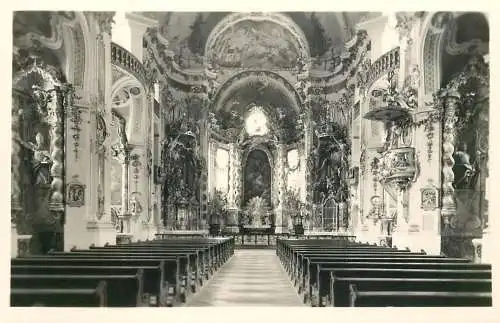 Church interior Scandinavia photo postcard