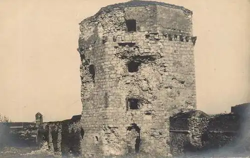 Tower ruins to identify photo postcard