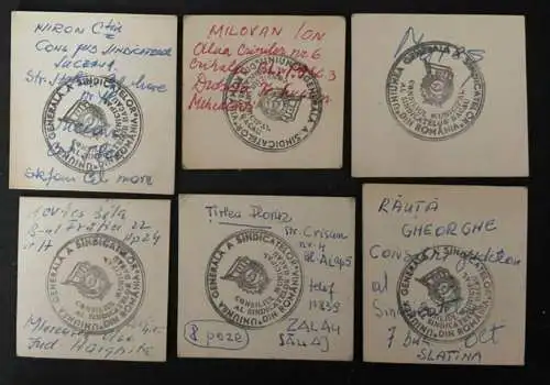 Romania 6 postmarks consiliul municipal al sindicatelor Bacau