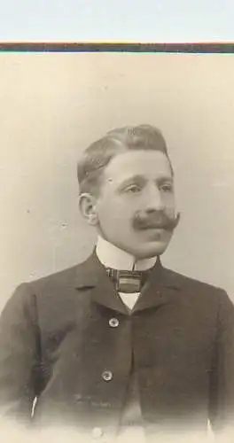 Poto 6 x 9 cm people social history elegant man with moustache