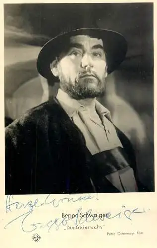German actor Beppo Schwaiger autograph signature