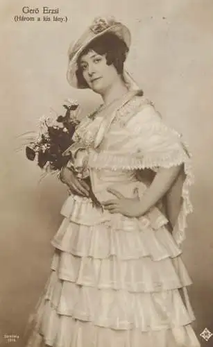 Hungarian actress Erzsi Gerő 1916