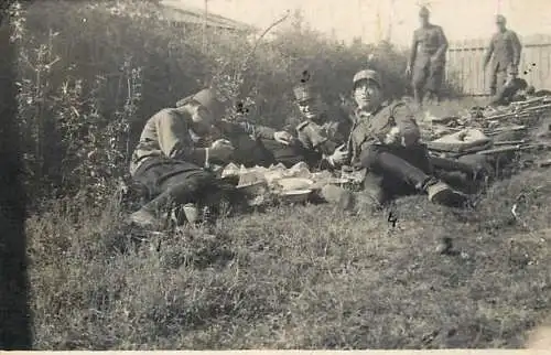 Romania photo 6 x 9 cm social history officers at picnic 1929