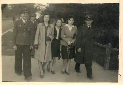 Romania photo 6 x 9 cm social history officers 1945 Buzau