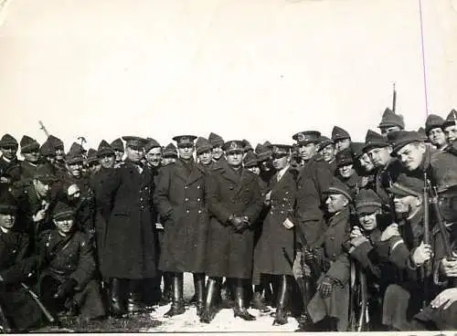 Romania photo 6 x 9 cm social history soldiers and officer 1935