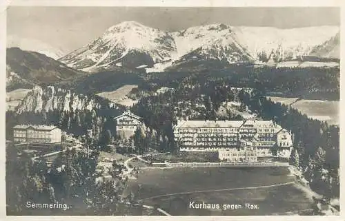 Austria Semmering Kurhaus gegen Rax