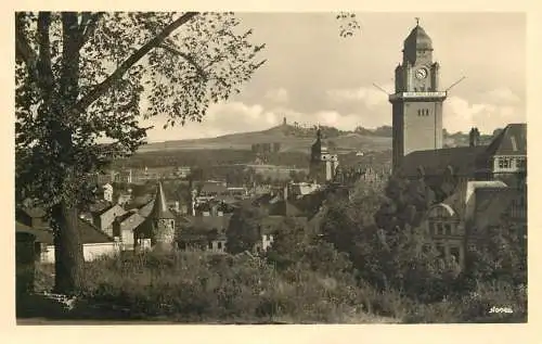 Germany Plauen im Vogtland cityscape with clock tower