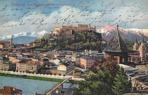 Austria Salzburg vom Kapuzinergarten mit Untersberg