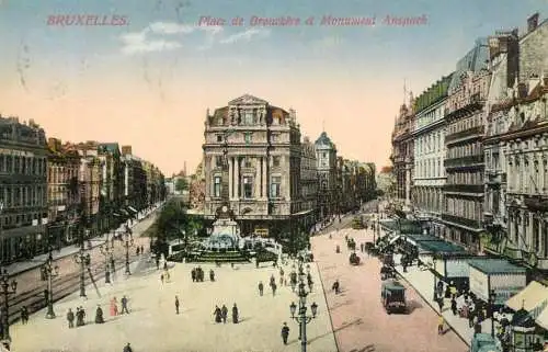 Belgium Bruxelles Place de Brouckere et Monument Anspach