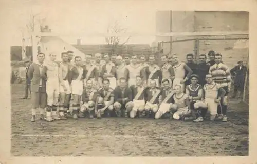 Soccer history vintage photo postcard football team