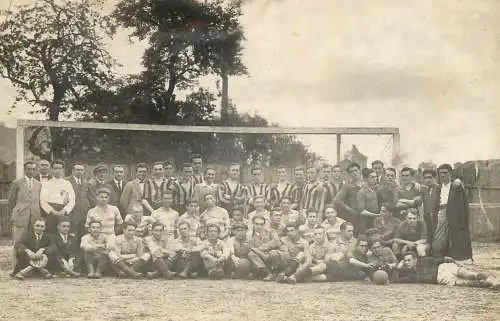 Soccer history vintage photo postcard football team